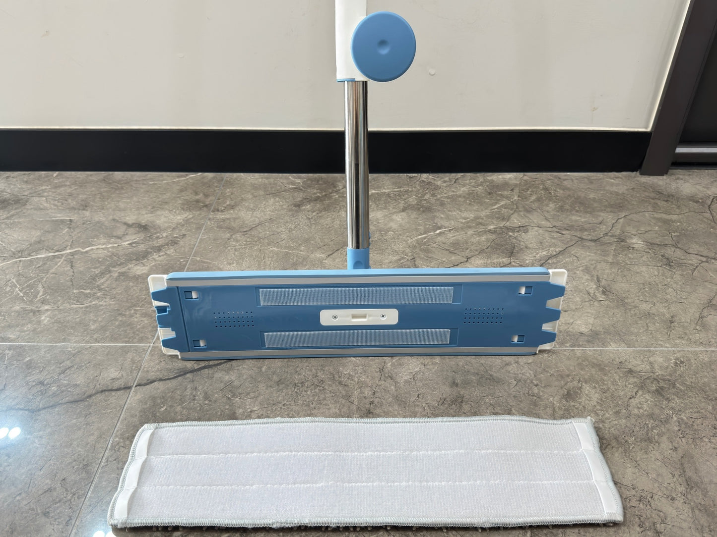 Stainless Steel Flat Mop Hands Free Wet Dry