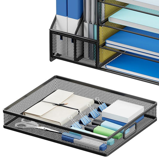 Multi Tier Metal Desktop File Storage Rack