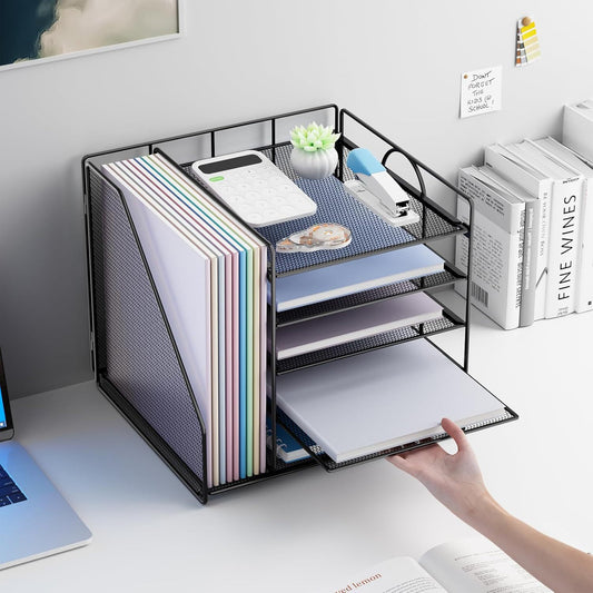 Multi Function Desktop File Organizer Office Rack