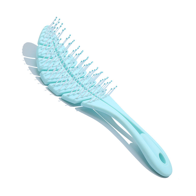 Leaf Shape Hollow Detangling Massage Hair Brush