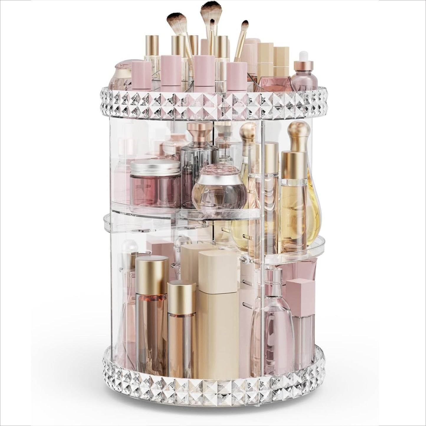 360 Degree Rotating Acrylic Cosmetic Organizer