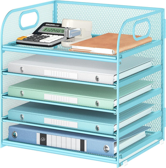 Metal Desktop A4 File Organizer Office Rack