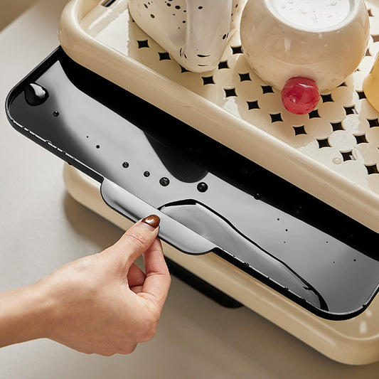 Cream Style Countertop Cup Storage Drying Rack