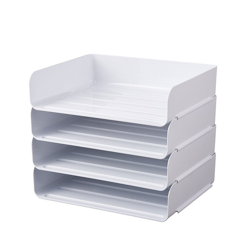 Stackable Multi Layer Desktop File Organizer Rack